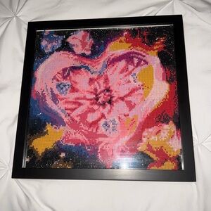 Framed Heart Art in Vibrant Colors